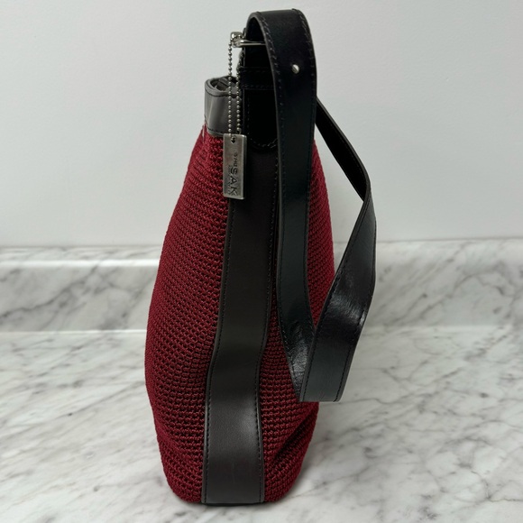 The Sak Crochet Shoulder Bag - Red Wine Color - Picture 5 of 12